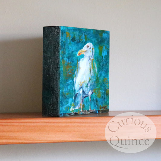 Original Seagull Painting 6x6"