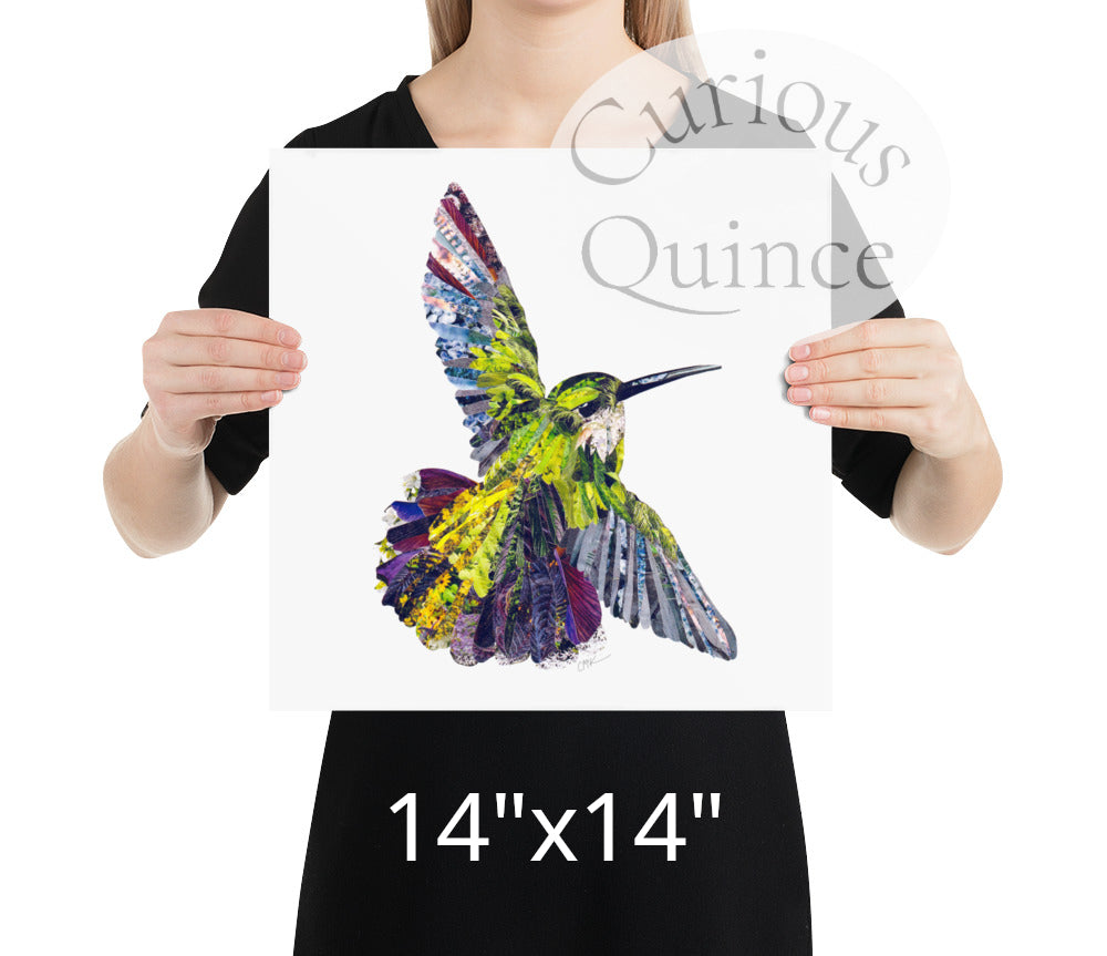 Hummingbird Collage Art Print