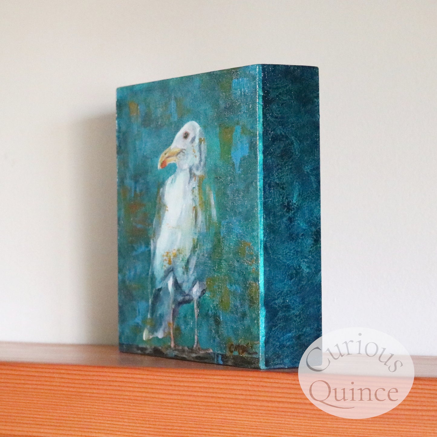 Original Seagull Painting 6x6"