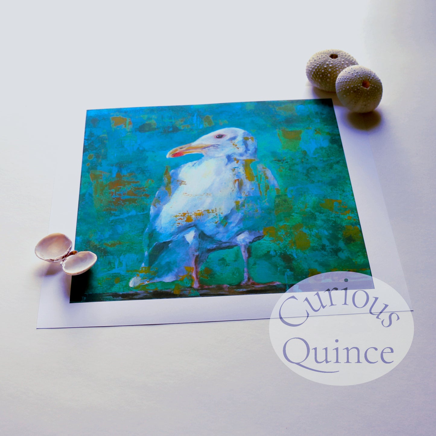 8x8 inch Art Print from my original painting, "Over-Sea-ing Things"