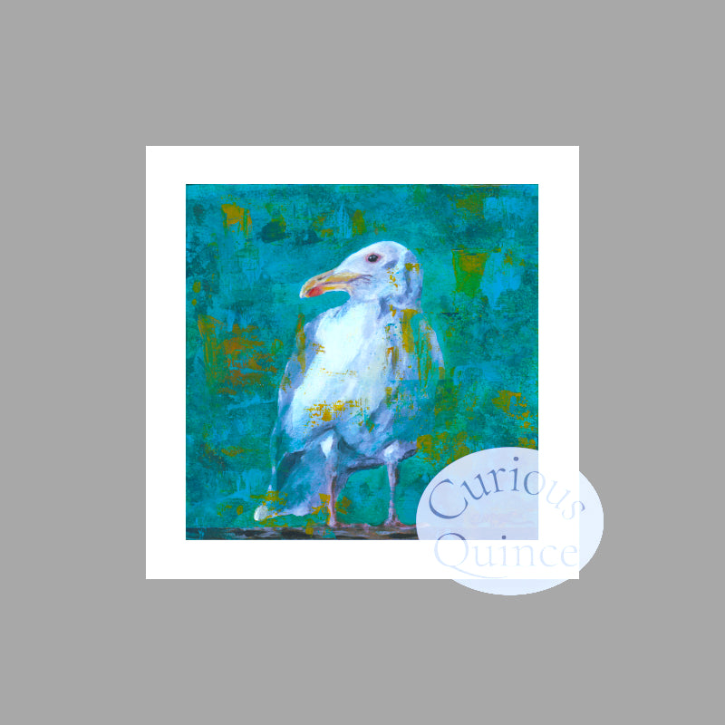 8x8 inch Art Print from my original painting, "Over-Sea-ing Things"