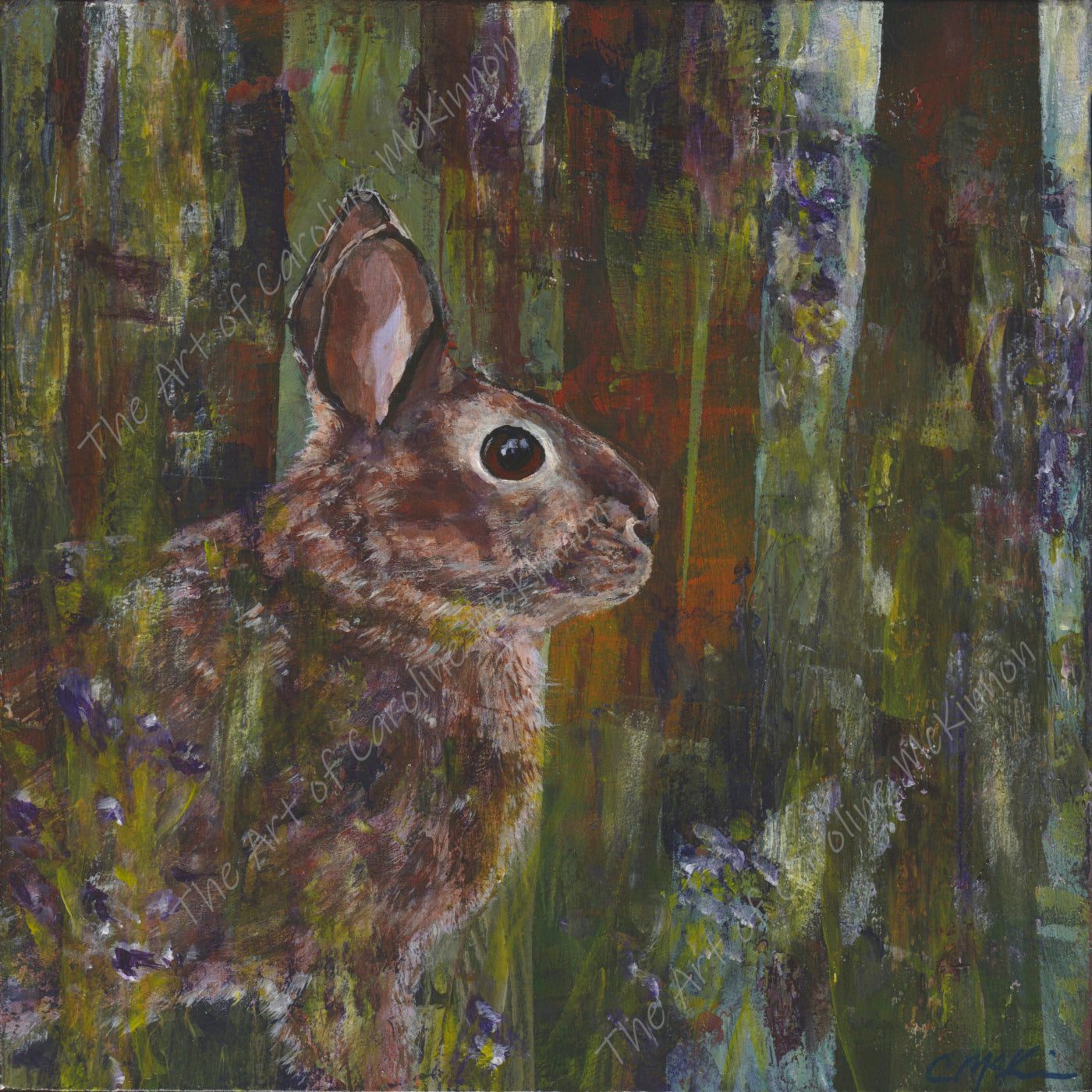 Original 6x6" Painting "Brave Face"