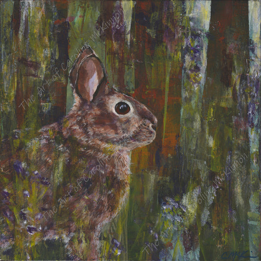 Original 6x6" Painting "Brave Face"
