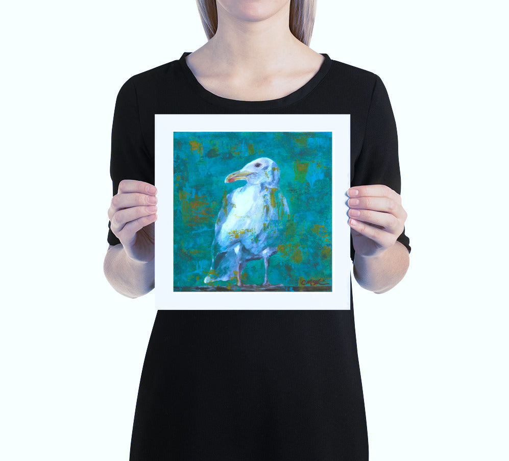 8x8 inch Art Print from my original painting, "Over-Sea-ing Things"