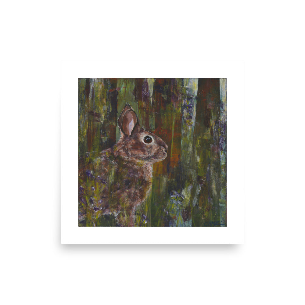 Rabbit 8x8" Art Print from Original Artwork "Brave Face"