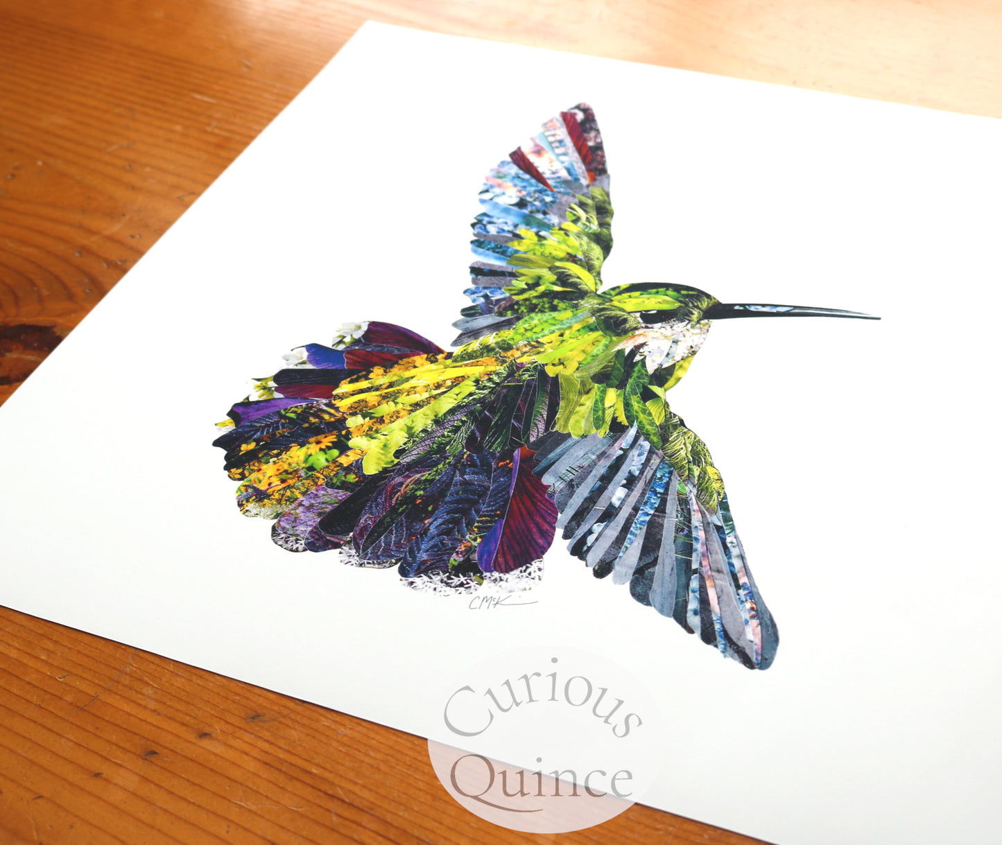 Hummingbird Collage Art Print